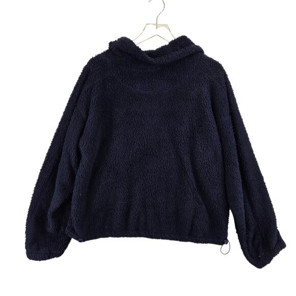 Free People Movement Mountain High Fleece Sherpa Pullover Womens Small Navy Blue - Picture 3 of 9